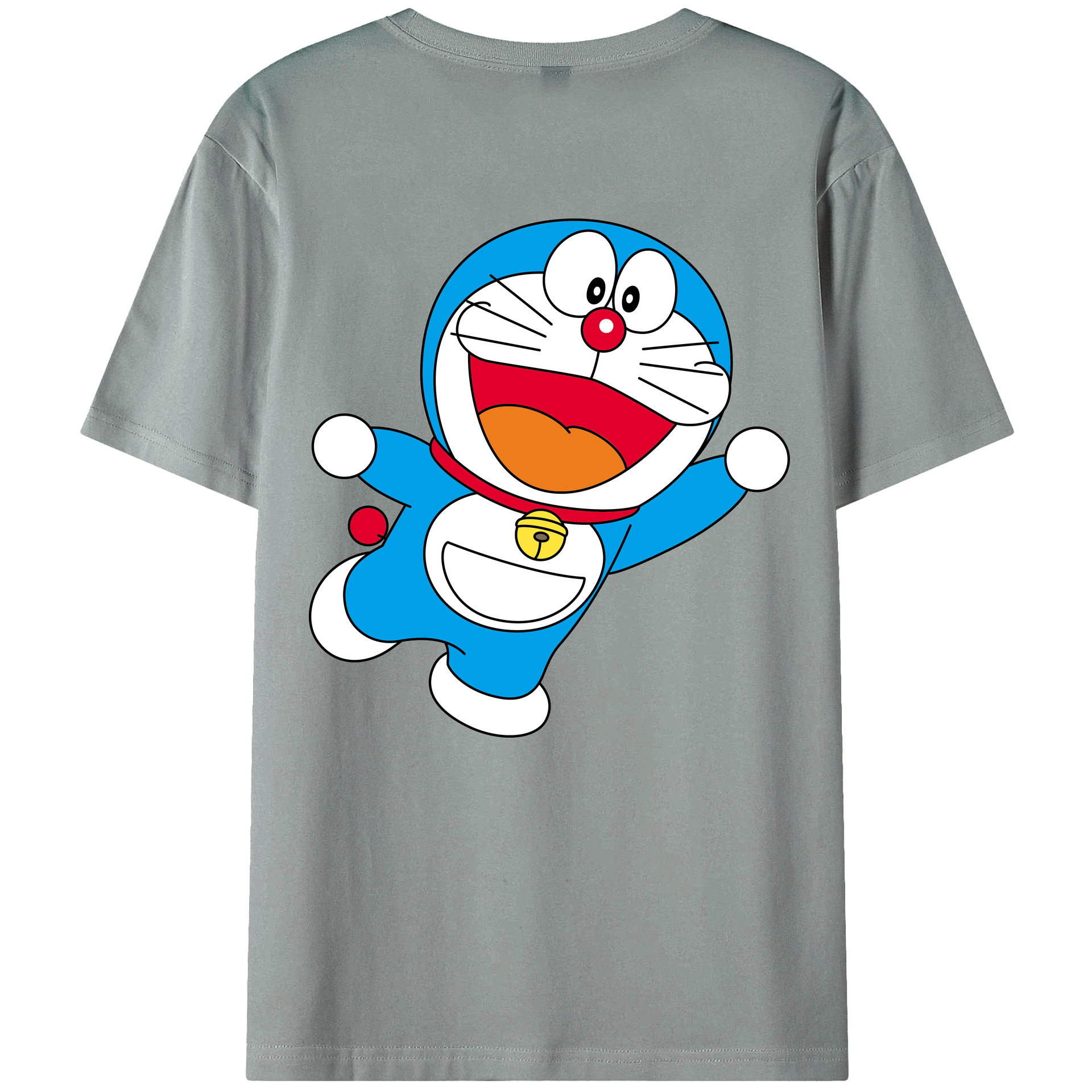 （画像用） ドラえもん Doraemon 綿100％ メンズ半袖Tシャツ（バックプリント） 通気性